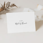 Simple Minimalist Bridal Party Thank You<br><div class="desc">This simple minimalist bridal party thank you card is perfect for a modern wedding. The simple and elegant design features classic and fancy script typography in black and white.</div>