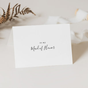 Simple Minimalist Bridal Party Thank You Card
