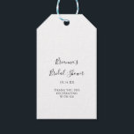Simple Minimalist Bridal Shower Gift Tags<br><div class="desc">These simple minimalist bridal shower gift tags are perfect for a modern wedding shower. The simple and elegant design features classic and fancy script typography in black and white.</div>