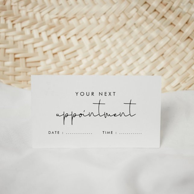 Simple minimalist business appointment card (Creator Uploaded)