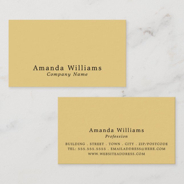 Simple & Minimalist Business Card (Front/Back)