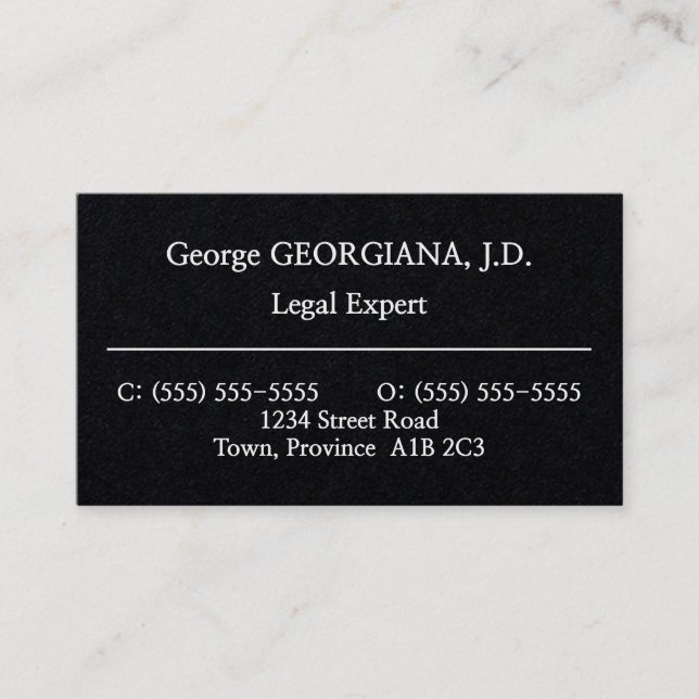 Simple, Minimalist Business Card (Front)
