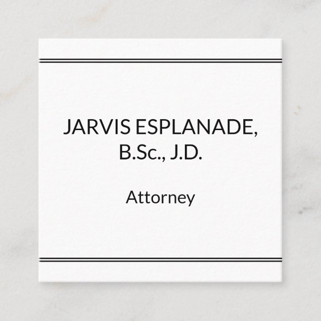 Simple, Minimalist Business Card (Front)