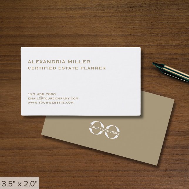 Simple Minimalist Business Cards with Custom Logo (Creator Uploaded)