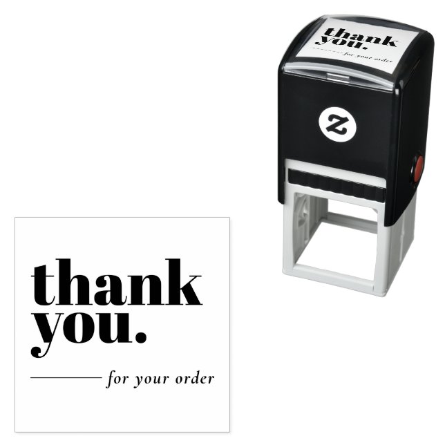 Simple Minimalist Business Customer Thank You Self-inking Stamp (In Situ)