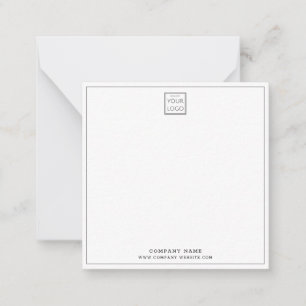 Simple Minimalist Business Logo Company Name Grey Card