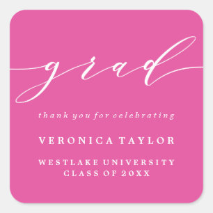 SIMPLE MINIMALIST CALLIGRAPHY GRADUATION STICKER