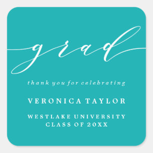 SIMPLE MINIMALIST CALLIGRAPHY GRADUATION STICKER