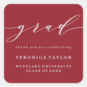 SIMPLE MINIMALIST CALLIGRAPHY GRADUATION STICKER