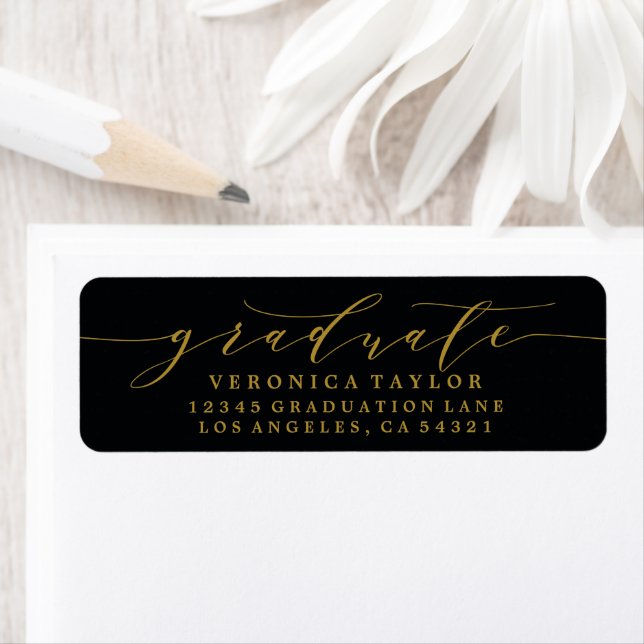 SIMPLE MINIMALIST CALLIGRAPHY RETURN ADDRESS LABEL (Insitu)