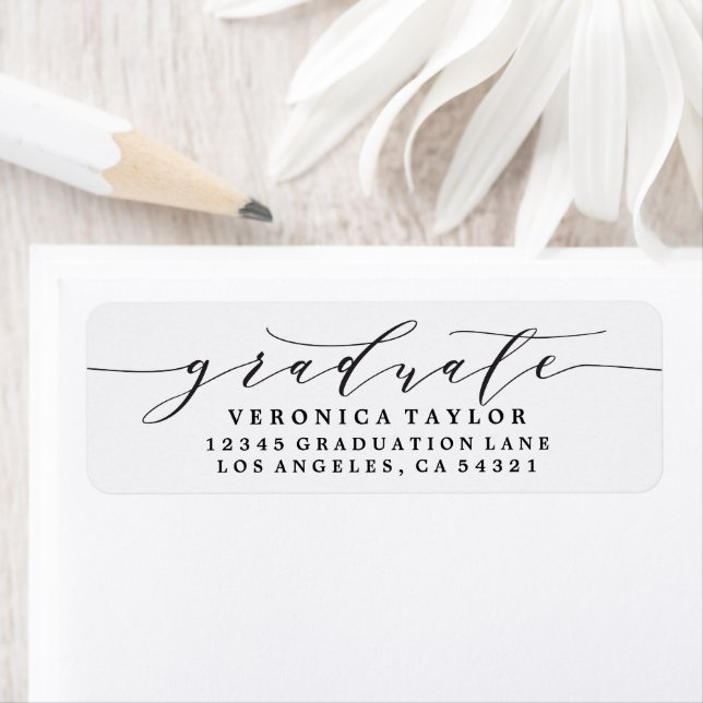 SIMPLE MINIMALIST CALLIGRAPHY RETURN ADDRESS LABEL (Insitu)