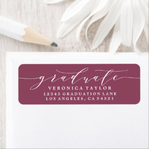 SIMPLE MINIMALIST CALLIGRAPHY RETURN ADDRESS LABEL