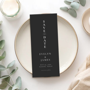 Simple Minimalist Chic Wedding Save The Date