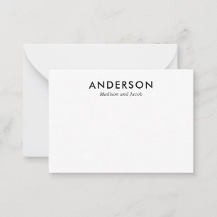 Simple Minimalist Contemporary Couple Card