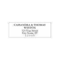 Simple Minimalist Couple Name Return Address
