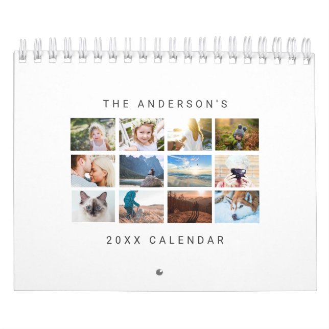 Simple Minimalist Custom 2022 Photo Calendar (Cover)