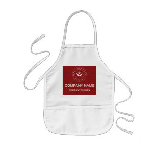 Simple Minimalist Custom Business Logo   Name Kids Apron