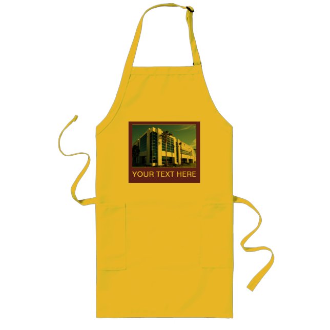 Simple Minimalist Custom Business Logo | Name Long Apron (Front)