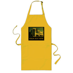 Simple Minimalist Custom Business Logo Name Long Apron