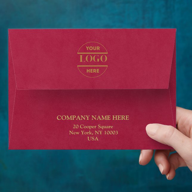 Simple Minimalist Custom Logo & Text   Envelope (Hand)