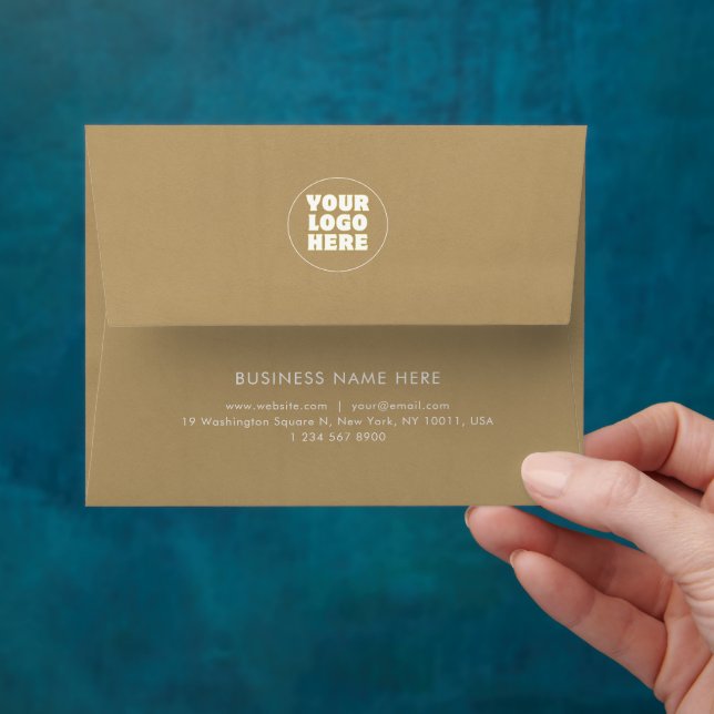 Simple Minimalist Custom Logo & Text   Envelope (Hand)