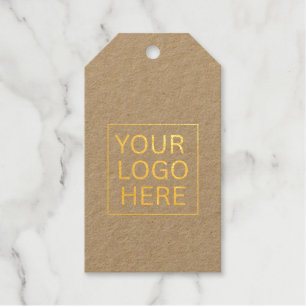 Simple Minimalist Custom Logo & Text Promotional Gift Tags