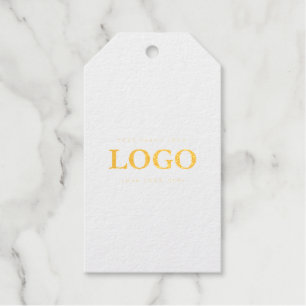 Simple Minimalist Custom Logo & Text Promotional Gift Tags