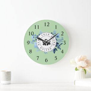 Simple Minimalist Custom Logo & Text Promotional Large Clock