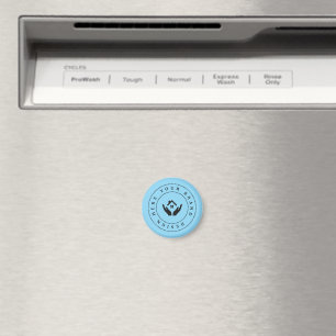 Simple Minimalist Custom Logo & Text Promotional Magnet