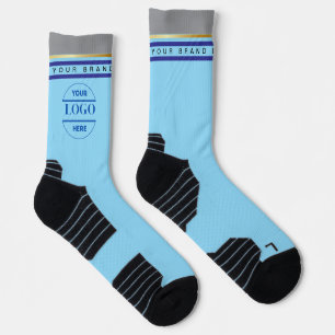 Simple Minimalist Custom Logo & Text Socks