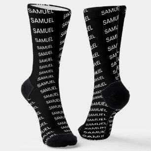 Simple Minimalist Custom Logo & Text Socks