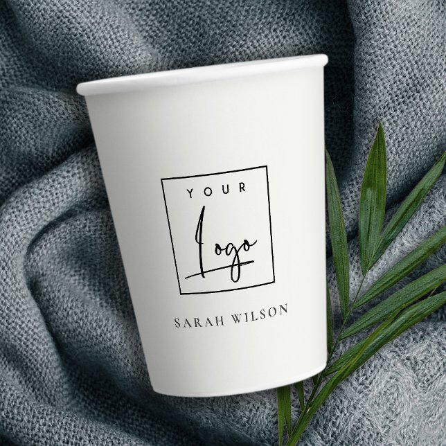 Simple Minimalist Custom Promotional Business Logo Paper Cups (Creator Uploaded)