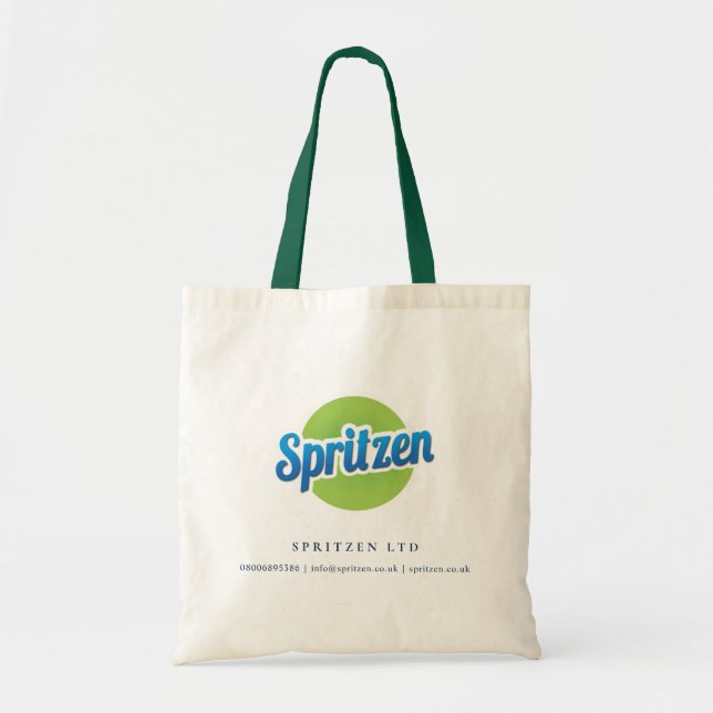 Simple Minimalist Custom Promotional Business Logo Tote Bag (Front)