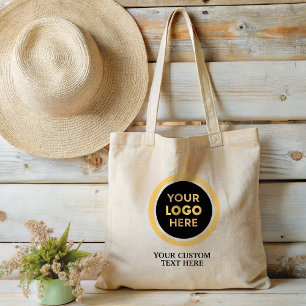 Simple Minimalist Custom Promotional Business Logo Tote Bag