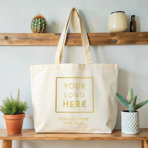 Simple Minimalist Custom Promotional Business Logo Tote Bag