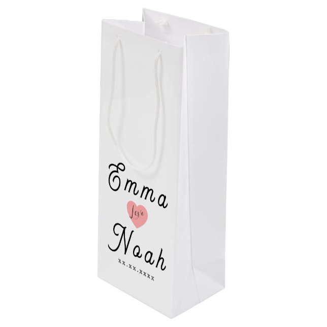 Simple Minimalist Customisable White Gift Bag (Front Angled)