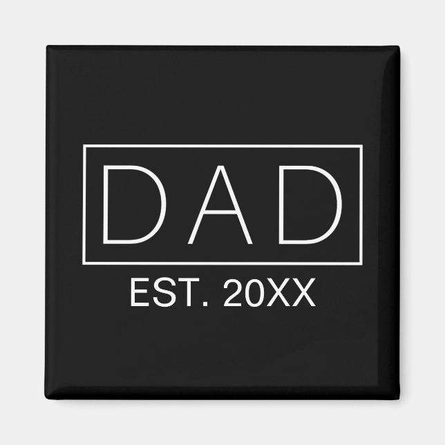 Simple Minimalist Dad Typography | Magnet (Front)