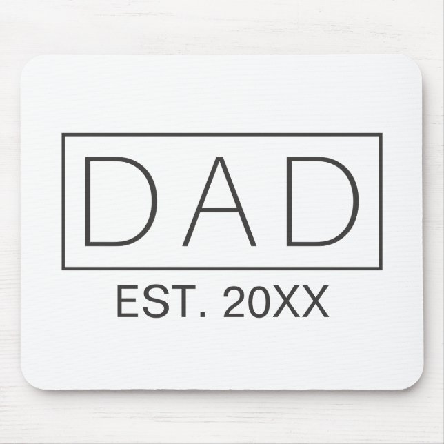 Simple Minimalist Dad Typography | Mouse Pad (Front)