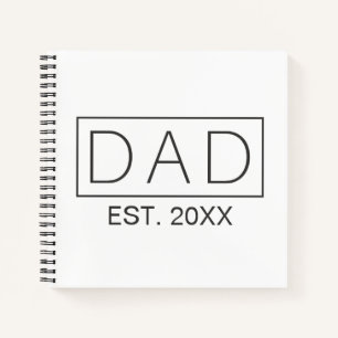 Simple Minimalist Dad Typography Notebook