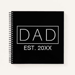 Simple Minimalist Dad Typography Notebook