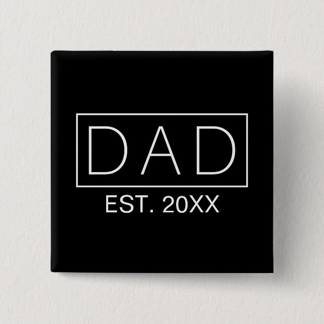 Simple Minimalist Dad Typography | Pin Button (Front)