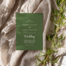 Simple Minimalist|Dark Sage Informal Wedding