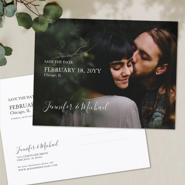 Simple Minimalist design Save the Date Postcard (Creator Uploaded)