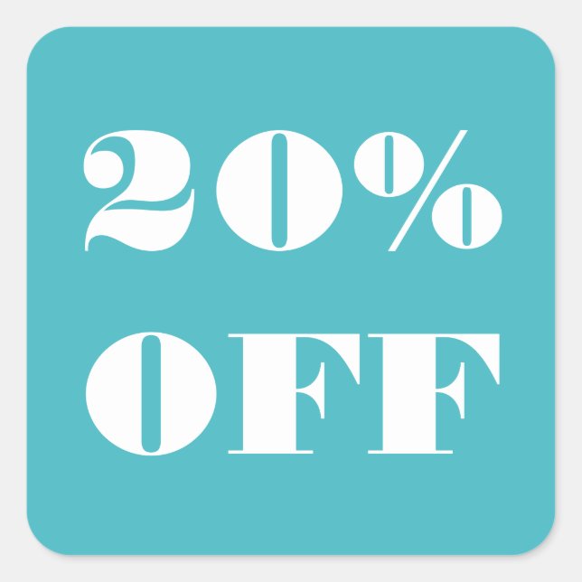 Simple minimalist discount sale price business square sticker (Front)