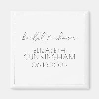 Simple Minimalist Elegant Chic Heart Bridal Shower