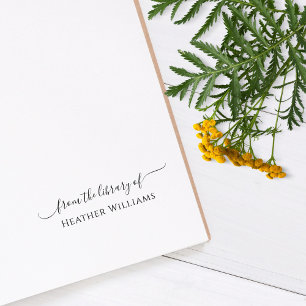 Simple Minimalist Elegant Hand-writing Book Rubber Stamp