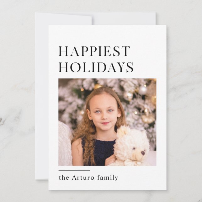 simple minimalist elegant holiday card (Front)
