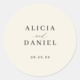 Simple minimalist elegant wedding envelope seal