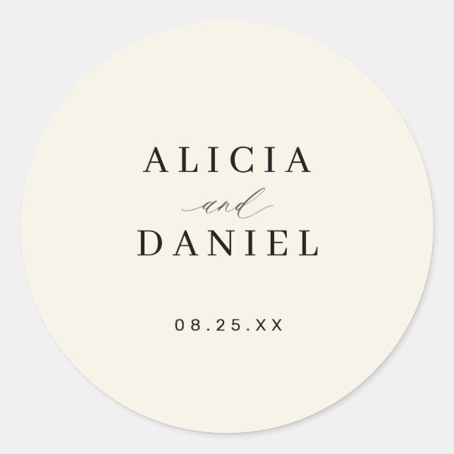 Simple minimalist elegant wedding envelope seal (Front)