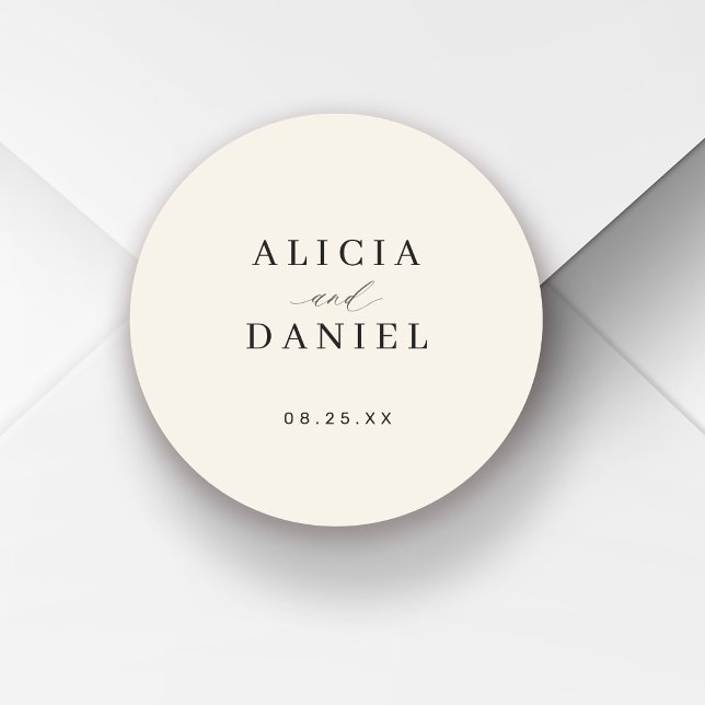 Simple minimalist elegant wedding envelope seal (Creator Uploaded)